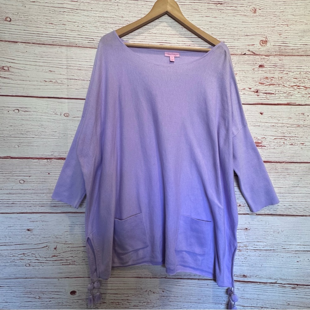 Lilly Pulitzer Elba Sweater in Lilac Freesi Sz XL - Picture 4 of 12